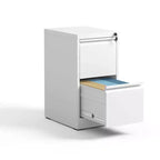 VIYET 28H Classeur vertical à 2 tiroirs en métal blanc avec serrure, armoire de classement en acier pour bureau à domicile, convient aux formats A4/Legal/Lettre