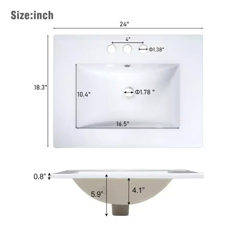 Meuble de salle de bain mural de 122 cm avec 2 vasques et tiroirs, ensemble lavabo-meuble de salle de bain avec rangement, blanc