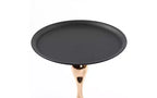 TUYOHW Table d'appoint ronde à pied queue de sirène, Petite table basse en métal antirouille, Table d'appoint polyvalente, Table de chevet pour salon