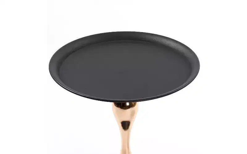 TUYOHW Table d'appoint ronde à pied queue de sirène, Petite table basse en métal antirouille, Table d'appoint polyvalente, Table de chevet pour salon