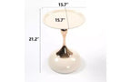 TUYOHW Table d'appoint ronde à pied queue de sirène, Petite table basse en métal antirouille, Table d'appoint polyvalente, Table de chevet pour salon