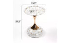 TUYOHW Table d'appoint ronde à pied queue de sirène, Petite table basse en métal antirouille, Table d'appoint polyvalente, Table de chevet pour salon