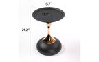 TUYOHW Table d'appoint ronde à pied queue de sirène, Petite table basse en métal antirouille, Table d'appoint polyvalente, Table de chevet pour salon
