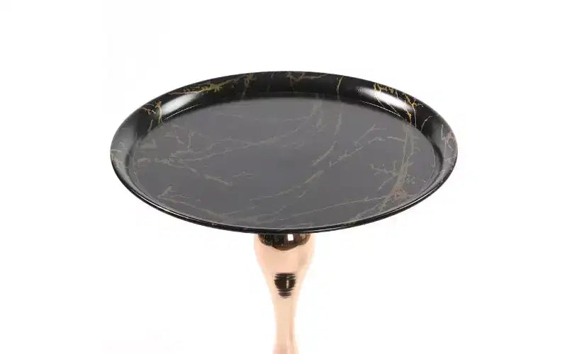 TUYOHW Table d'appoint ronde à pied queue de sirène, Petite table basse en métal antirouille, Table d'appoint polyvalente, Table de chevet pour salon