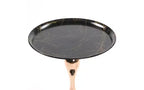 TUYOHW Table d'appoint ronde à pied queue de sirène, Petite table basse en métal antirouille, Table d'appoint polyvalente, Table de chevet pour salon