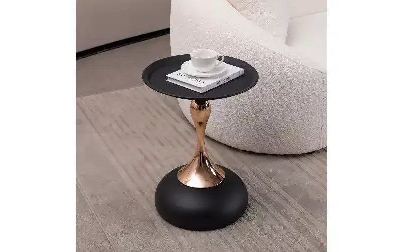 TUYOHW Table d'appoint ronde à pied queue de sirène, Petite table basse en métal antirouille, Table d'appoint polyvalente, Table de chevet pour salon