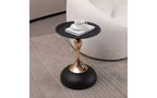 TUYOHW Table d'appoint ronde à pied queue de sirène, Petite table basse en métal antirouille, Table d'appoint polyvalente, Table de chevet pour salon