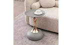 TUYOHW Table d'appoint ronde à pied queue de sirène, Petite table basse en métal antirouille, Table d'appoint polyvalente, Table de chevet pour salon
