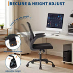 Fauteuil de bureau ergonomique haut de gamme en maille grise - Hauteur réglable, accoudoirs relevables et support lombaire - Siège pivotant confortable pour la maison, le jeu et le travail