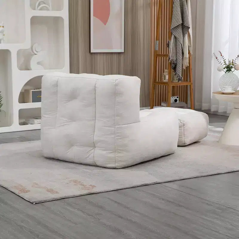 Ensemble fauteuil poire et ottoman TUYOHW, fauteuil de sol en mousse à mémoire de forme pour un confort optimal, fauteuil de salon paresseux pour salle de lecture, salon