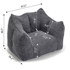 Pouf géant TUYOHW, fauteuil de sol moelleux en mousse haute résilience pour un confort durable, chaise longue paresseuse pour le salon et la chambre à coucher