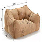Pouf géant TUYOHW, fauteuil de sol moelleux en mousse haute résilience pour un confort durable, chaise longue paresseuse pour le salon et la chambre à coucher