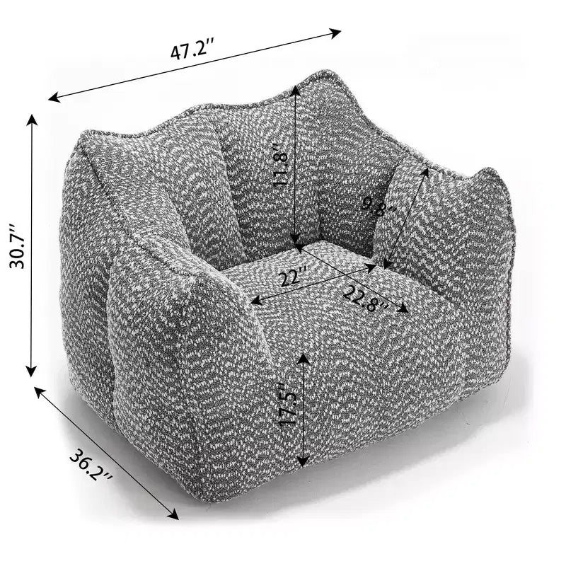 Pouf géant TUYOHW, fauteuil de sol moelleux en mousse haute résilience pour un confort durable, chaise longue paresseuse pour le salon et la chambre à coucher