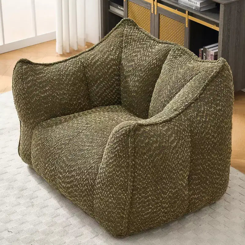 Pouf géant TUYOHW, fauteuil de sol moelleux en mousse haute résilience pour un confort durable, chaise longue paresseuse pour le salon et la chambre à coucher