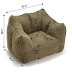 Pouf géant TUYOHW, fauteuil de sol moelleux en mousse haute résilience pour un confort durable, chaise longue paresseuse pour le salon et la chambre à coucher