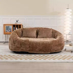Fauteuil poire dossier haut TUYOHW, canapé de sol durable pour un soutien complet du corps, fauteuil paresseux confortable pour adultes et enfants dans le salon