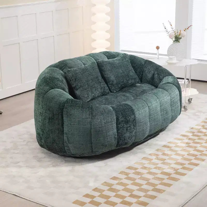 Fauteuil poire dossier haut TUYOHW, canapé de sol durable pour un soutien complet du corps, fauteuil paresseux confortable pour adultes et enfants dans le salon