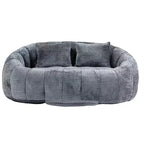 Fauteuil poire dossier haut TUYOHW, canapé de sol durable pour un soutien complet du corps, fauteuil paresseux confortable pour adultes et enfants dans le salon
