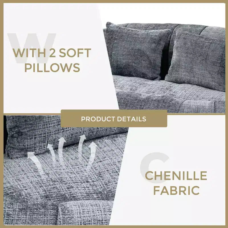 Fauteuil poire dossier haut TUYOHW, canapé de sol durable pour un soutien complet du corps, fauteuil paresseux confortable pour adultes et enfants dans le salon