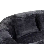 Fauteuil poire dossier haut TUYOHW, canapé de sol durable pour un soutien complet du corps, fauteuil paresseux confortable pour adultes et enfants dans le salon