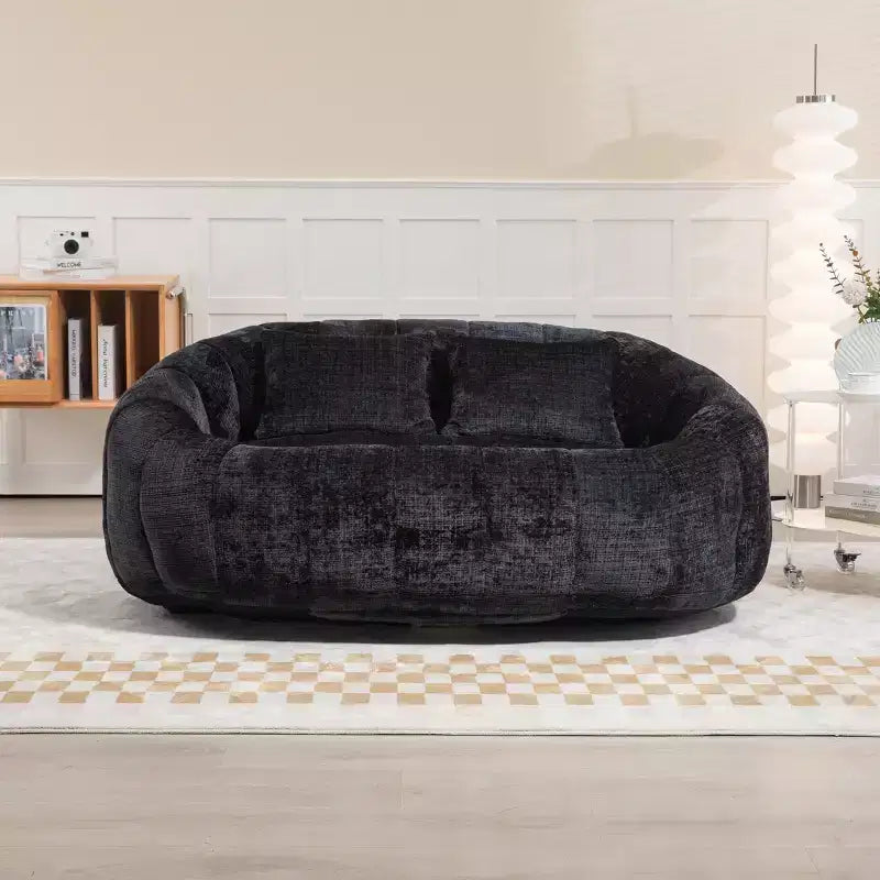 Fauteuil poire dossier haut TUYOHW, canapé de sol durable pour un soutien complet du corps, fauteuil paresseux confortable pour adultes et enfants dans le salon