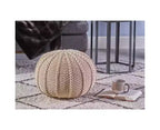 TUYOHW Knitted Bean Bag Chair, Soft Foam Filled Floor Chair Lazy Chair, Comfy Sofa Chair for Living Room, Bedroom, Beige