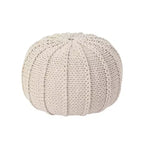 TUYOHW Fauteuil Poire en Tricot, Fauteuil de Sol Moelleux Rempli de Mousse, Fauteuil Paresseux Confortable pour Salon, Chambre à Coucher, Beige