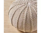 TUYOHW Fauteuil Poire en Tricot, Fauteuil de Sol Moelleux Rempli de Mousse, Fauteuil Paresseux Confortable pour Salon, Chambre à Coucher, Beige