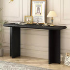 Narrow Wood Console Table, Modern Accent Entryway Table with L-Shaped Legs, Easy Assembly, for Hallway, Behind Sofa, Living Room, Foyer, Office