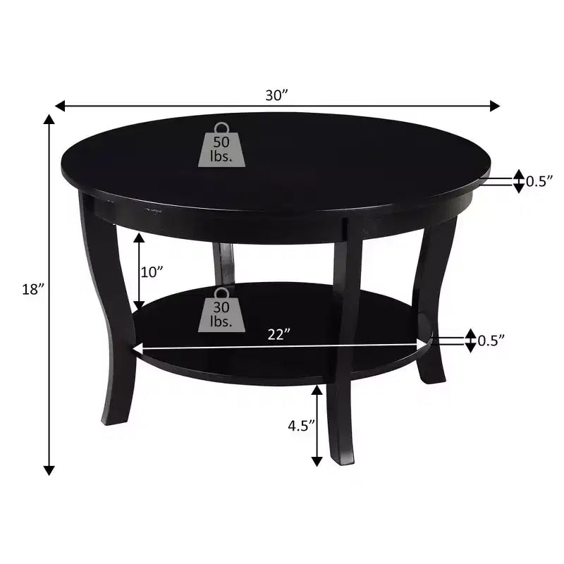 Table basse ronde, table d'appoint à 2 niveaux avec pieds en bois, idéale pour les salons, les chambres, les appartements, les studios ou les réceptions