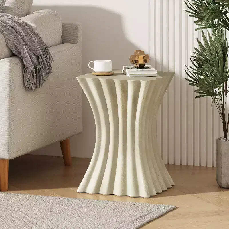 Archaistic Wavy Side Table End Table Accent Table - ModernLuxe