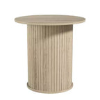 Galano Lot de 2 tables d'appoint rondes à piédestal cannelé 55,1 cm L x 55,1 cm P x 55,6 cm H
