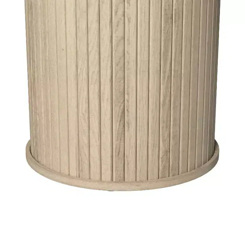 Galano Lot de 2 tables d'appoint rondes à piédestal cannelé 55,1 cm L x 55,1 cm P x 55,6 cm H