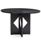 Sailvan 47.2 Round Dining Table for 4 to 6 People, Farmhouse Dining Room Table with Wooden Pedestal Base and Thick Table Top