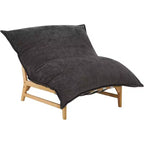 AMERLIFE Fauteuil spacieux, 46 pouces, fauteuil d'appoint moderne avec coussin moelleux, pouf style canapé paresseux pour salon