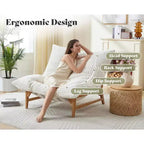 AMERLIFE Fauteuil spacieux, 46 pouces, fauteuil d'appoint moderne avec coussin moelleux, pouf style canapé paresseux pour salon
