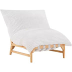 AMERLIFE Fauteuil spacieux, 46 pouces, fauteuil d'appoint moderne avec coussin moelleux, pouf style canapé paresseux pour salon