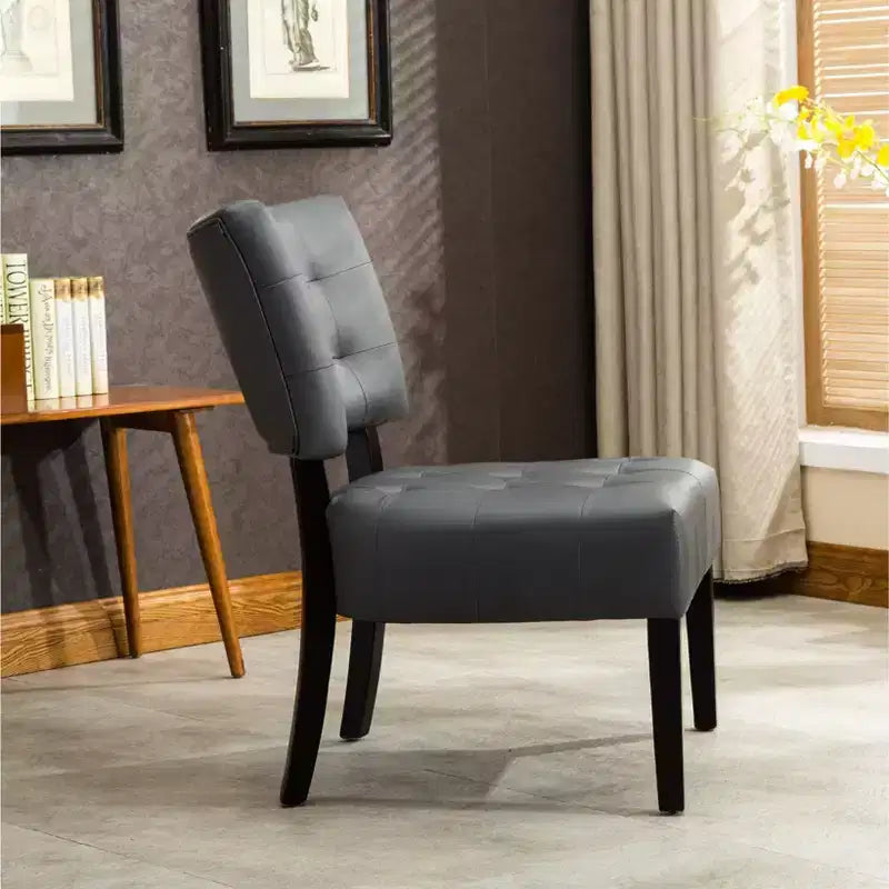 Fauteuil d'appoint capitonné Roundhill Furniture avec assise surdimensionnée