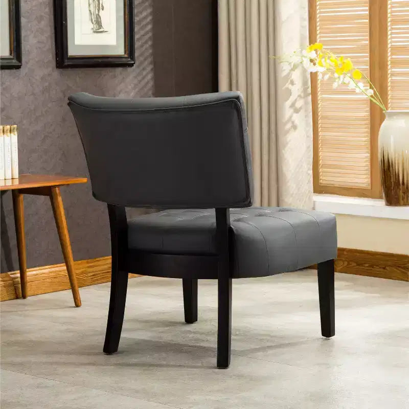 Fauteuil d'appoint capitonné Roundhill Furniture avec assise surdimensionnée