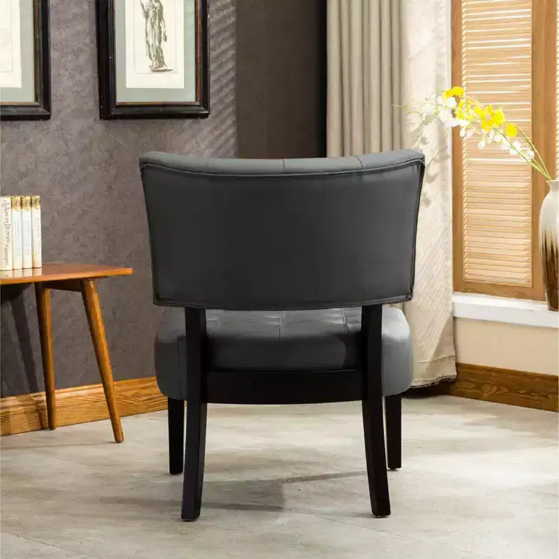 Fauteuil d'appoint capitonné Roundhill Furniture avec assise surdimensionnée