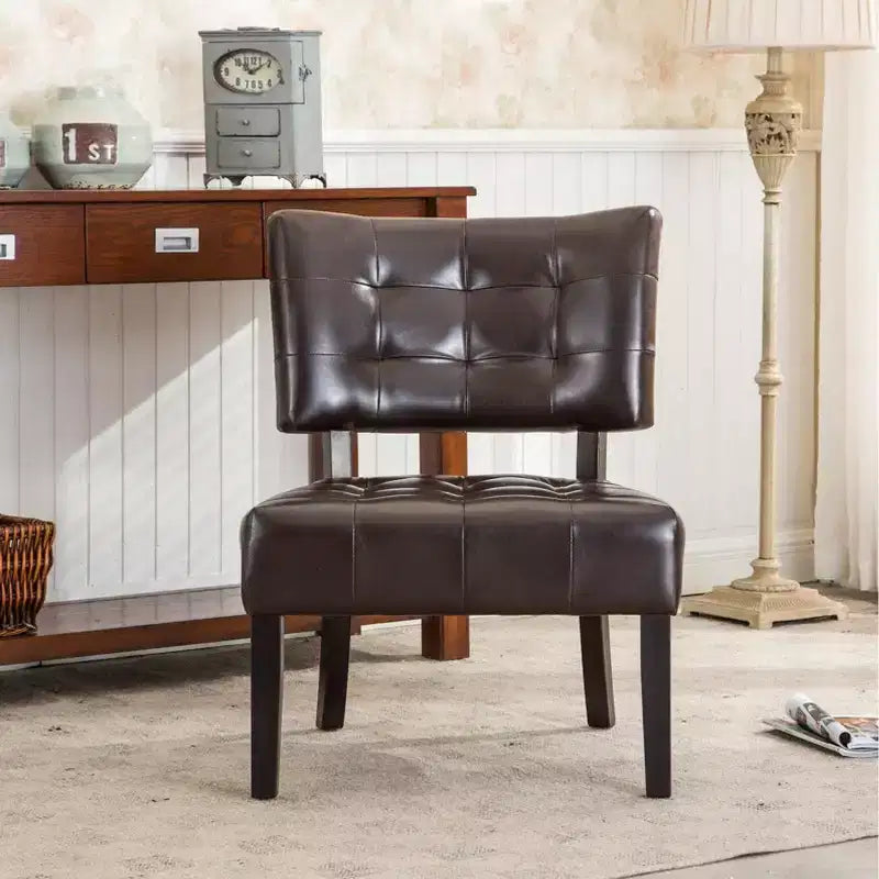 Fauteuil d'appoint capitonné Roundhill Furniture avec assise surdimensionnée