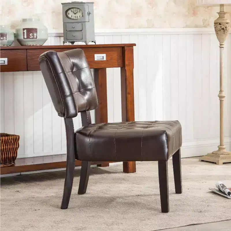 Fauteuil d'appoint capitonné Roundhill Furniture avec assise surdimensionnée