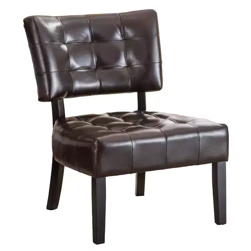 Fauteuil d'appoint capitonné Roundhill Furniture avec assise surdimensionnée