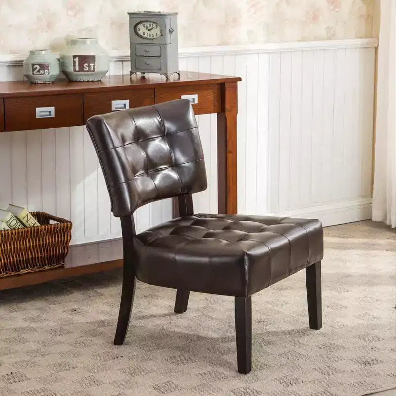 Fauteuil d'appoint capitonné Roundhill Furniture avec assise surdimensionnée