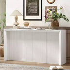 Console d'entrée minimaliste au design ondulé unique, table console moderne de 151,6 cm pour salon, couloir, hall d'entrée et chambre à coucher