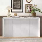 Console d'entrée minimaliste au design ondulé unique, table console moderne de 151,6 cm pour salon, couloir, hall d'entrée et chambre à coucher