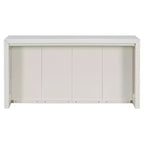 Console d'entrée minimaliste au design ondulé unique, table console moderne de 151,6 cm pour salon, couloir, hall d'entrée et chambre à coucher