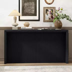 Console d'entrée minimaliste au design ondulé unique, table console moderne de 151,6 cm pour salon, couloir, hall d'entrée et chambre à coucher