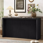 Console d'entrée minimaliste au design ondulé unique, table console moderne de 151,6 cm pour salon, couloir, hall d'entrée et chambre à coucher