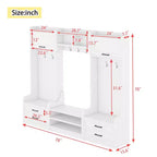 Meuble d'entrée avec banc et rangement à chaussures, porte-manteau à 7 crochets, tiroirs, armoire, meuble d'entrée multifonction détachable